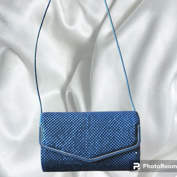 VENETO vintage grey chain metal envelope style purse - Picture 2 of 11